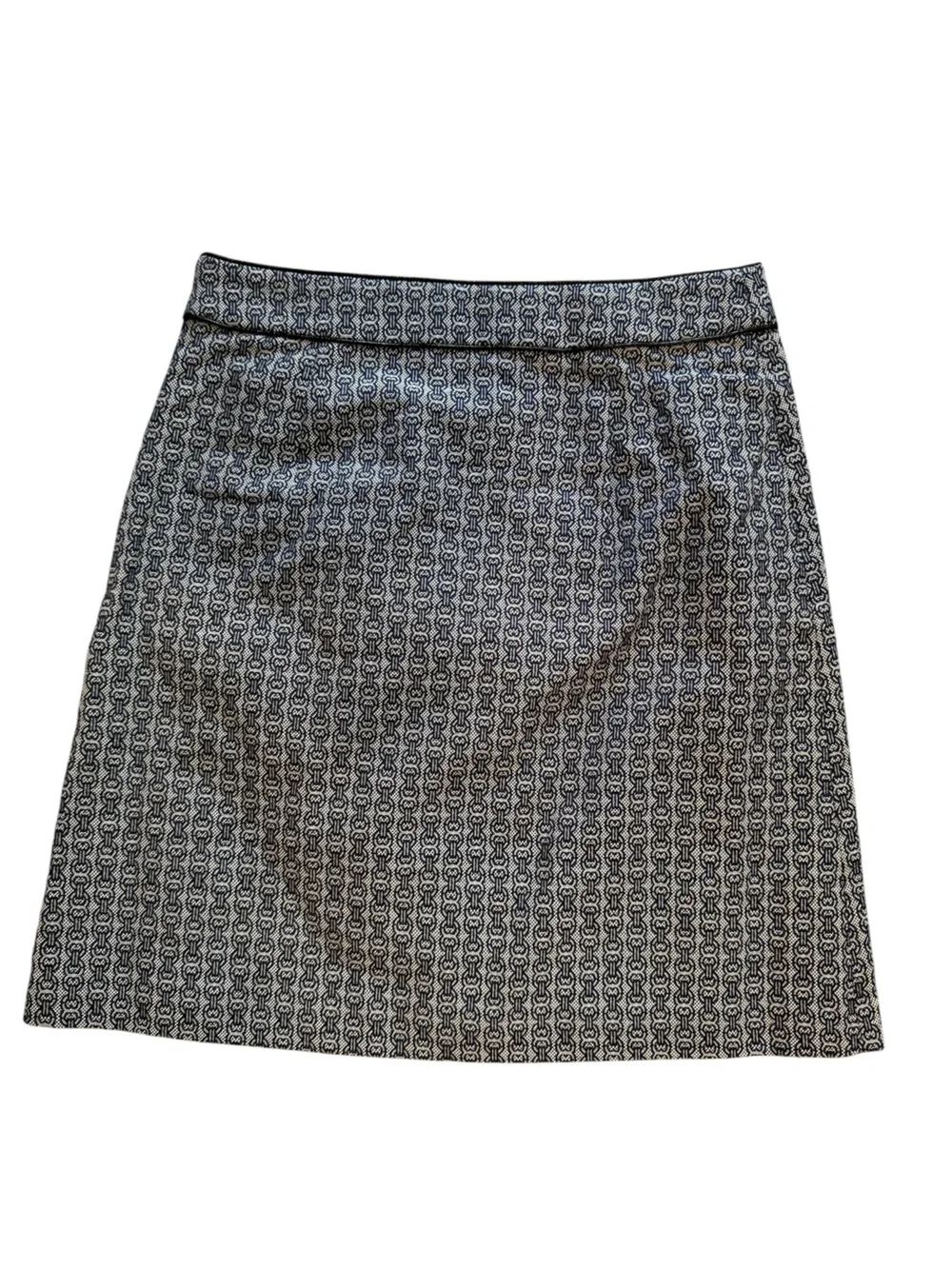 Textured Navy and White Pencil Skirt Tori Burch Size 4